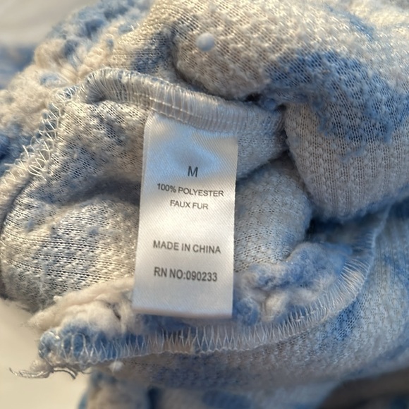 PacSun Blue & White Crop Thick Sweatshirt Fleece Size M - Picture 8 of 8